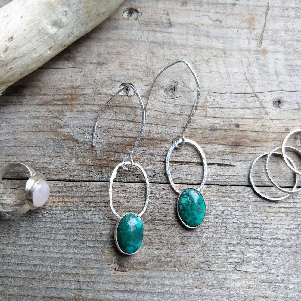 🛑SOLD🛑Artisan Turquoise & Solid Sterling Silver - Issabeau Jewelry - Picture 8 of 9